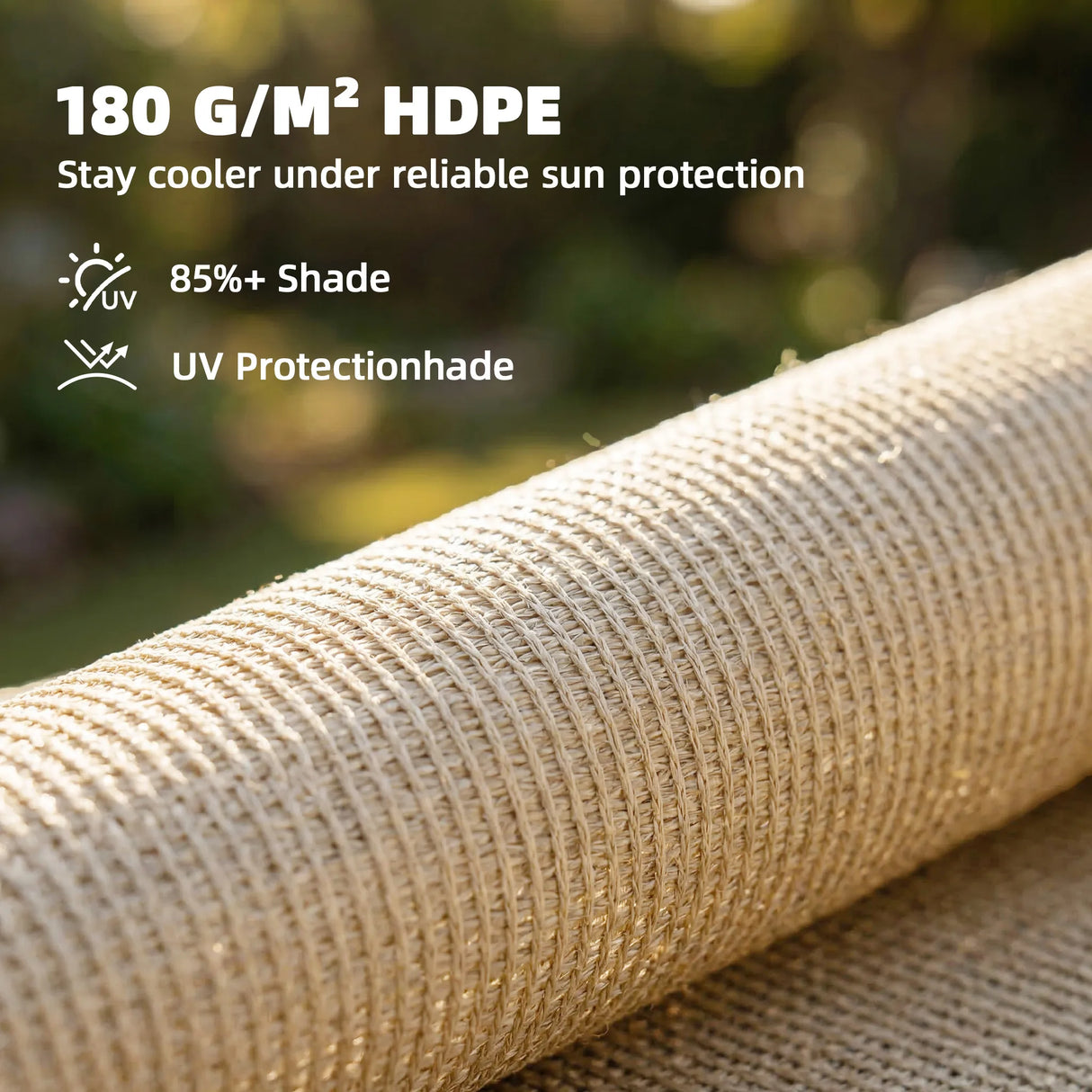 Outsunny Sun Shade Sail UV Protection Canopy with Stainless Steel Eyelets for Patio Garden 2 x 3 m Beige
