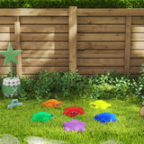 AIYAPLAY 6-Piece Balance Stepping Stones with Non-Slip Edge, Indoor Outdoor Obstacle Courses for Ages 3-8 Years, Multicoloured