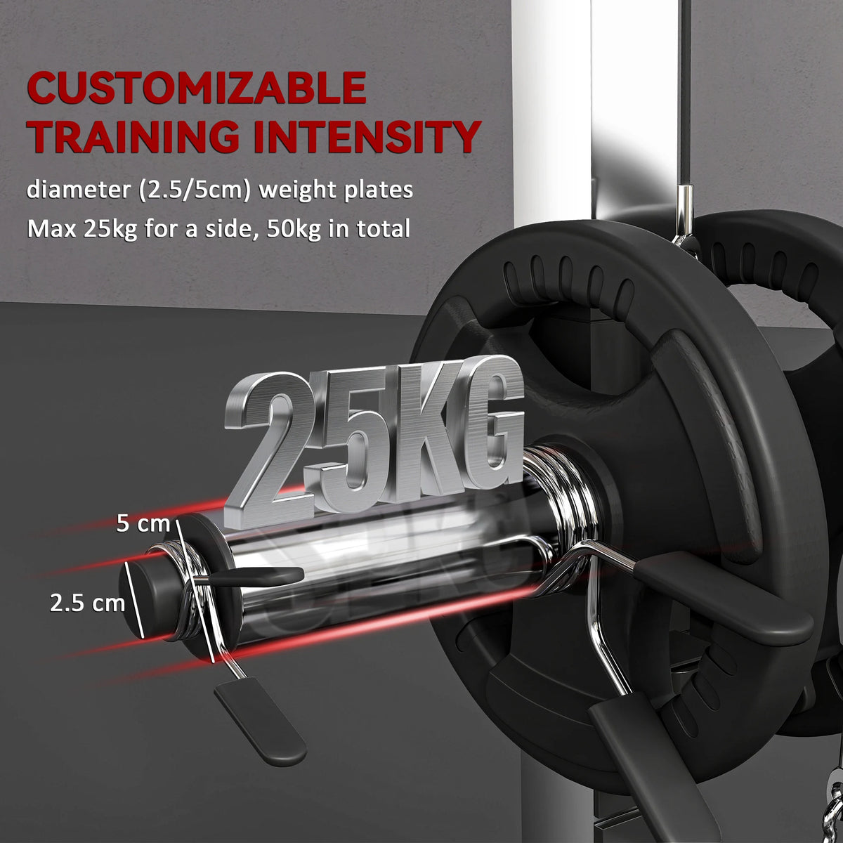 SPORTNOW Power Cage Power Rack with 15-Level Squat Rack, Cable Pulley System, Pull up Stand and Push up Stand