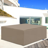 Outsunny 600D Oxford Patio Garden Furniture Dining Table Chair Set Cover Water Protector Waterproof Anti-UV  Beige