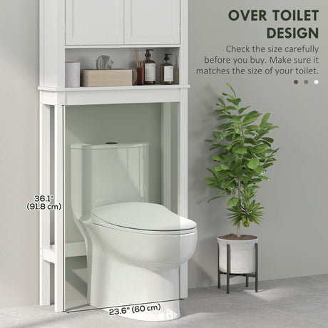 HOMCOM Over-Toilet/Appliance Storage Cabinet - White