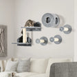 PawHut 5PCs Cat Wall Furniture with Perch, Cat House, Scratching Post