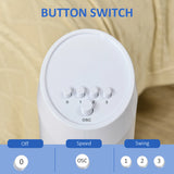 HOMCOM Tower Fan for Bedroom Cooling, 30 Inch Electric 70 Oscillating Fan with 3 Speed Settings, Standing Floor Fan for Home Office Indoor, White