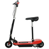 HOMCOM Steel Ride on Powered Scooter, Folding E-Scooter with Warning Bell, 15km/h Maximum Speed, for 4-14 Years Old, Red