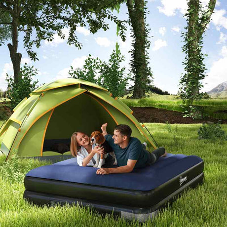 Outsunny King-Size Air Bed, with Built-in Electric Pump and Carry Bag