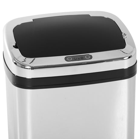 HOMCOM 30L Stainless Steel Motion Sensor Lid Bin - Silver Tone