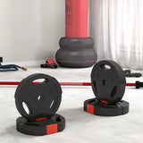 SPORTNOW Olympic Weight Plates Set, with Two 7.5kg and Two 5kg weights, Black