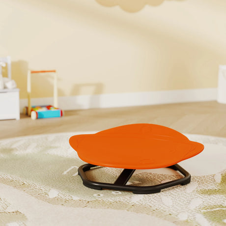 AIYAPLAY Planet-Shaped-kids Swivel Chair, Sensory Spinning Chair for Balance, Coordination Training, Orange