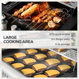 Outsunny Dual Fuel BBQ Grill - Black