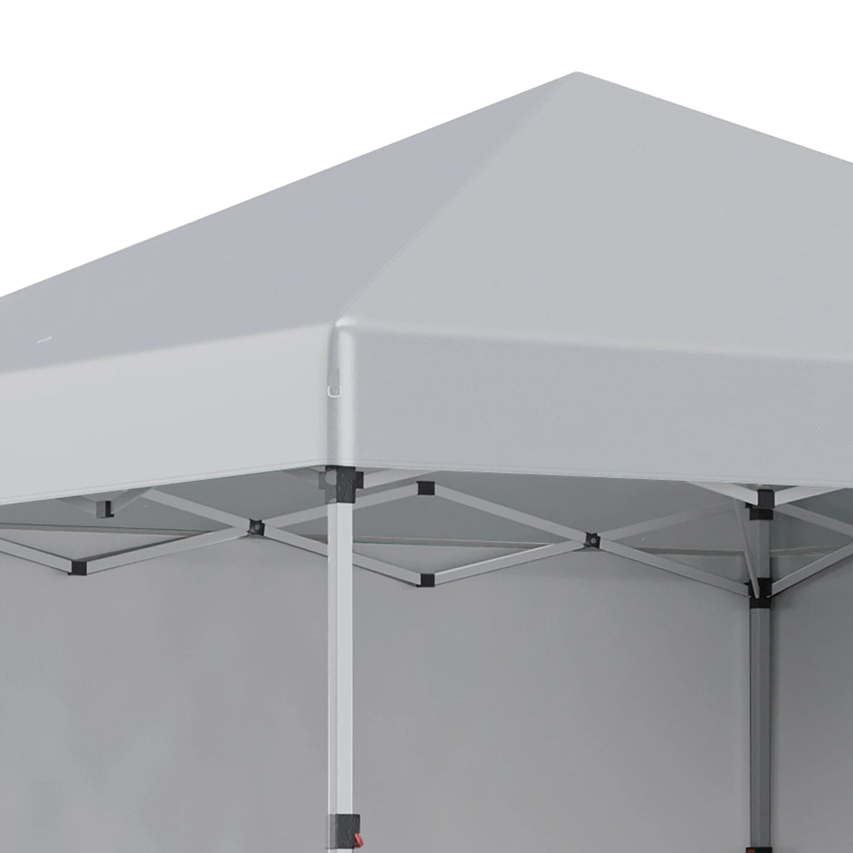Outsunny 3 x 3 m Pop Up Gazebo, UPF 30+ Party Tent with 2 Sidewalls, Weight Bags and Wheeled Bag, Light Grey