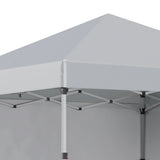 Outsunny 3 x 3 m Pop Up Gazebo, UPF 30+ Party Tent with 2 Sidewalls, Weight Bags and Wheeled Bag, Light Grey