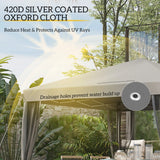 Outsunny 3 x 3 m Pop Up Gazebo, 420D Garden Tent Canopy with Removable Mesh Sidewall Netting, Carry Bag for Garden Patio Outdoor, Light Grey