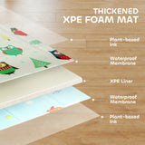 AIYAPLAY Foldable Baby Plat Mat Double Sided, Kids Floor Mat for Crawling, 195.5L x 147.5W cm, Car track and Owl Theme