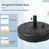 22 Inch Fillable Heavy-Duty Round Patio Umbrella Base Stand