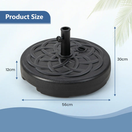22 Inch Fillable Heavy-Duty Round Patio Umbrella Base Stand