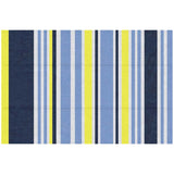 Outsunny Reversible Outdoor Rug, Waterproof Plastic Straw Mat for Backyard, Deck, RV, Picnic, Beach, Camping, 121 x 182 cm, Dark Blue and Yellow