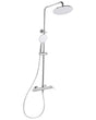 Mixer Shower Set Silver Brass 3 Spray Modes Rain Function Shower System Handheld Spray Modern Style Beliani