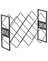 Wine Rack Black Metal Iron 44 x 32 x 15 cm for Bottles Traditional Styla Kitchen Dining Room Decor Beliani