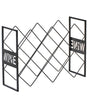 Wine Rack Black Metal Iron 44 x 32 x 15 cm for Bottles Traditional Styla Kitchen Dining Room Decor Beliani