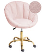 Office Swivel Chair Pastel Pink Boucle with Starbase Adjustable Height Modern Design Home Office Beliani