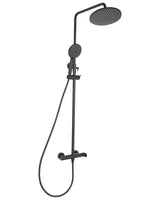 Mixer Shower Set Black Brass 3 Spray Modes Rain Function Modern Shower System Beliani