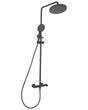 Mixer Shower Set Black Brass 3 Spray Modes Rain Function Modern Shower System Beliani
