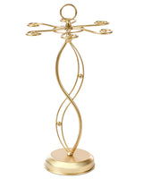 Standing Wine Glass Rack Gold Iron 43 x 33 x 14 cm for Glasses Modern Style Dining Room Beliani
