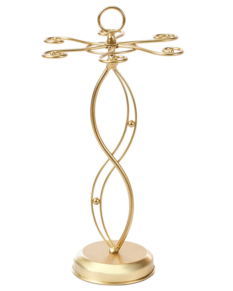 Standing Wine Glass Rack Gold Iron 43 x 33 x 14 cm for Glasses Modern Style Dining Room Beliani