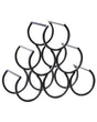 Wine Organizer Black Iron Metal 26 x 28 x 13 cm for Bottles Modern Style Kitchen Living Room Dining Room Beliani