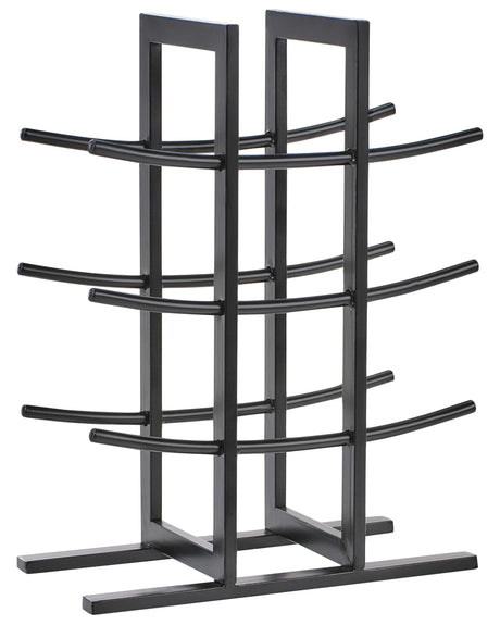 Wine Shelf Black Metal Iron 40 x 30 x 15 cm for Bottles Modern Style Kitchen Dining Room Beliani