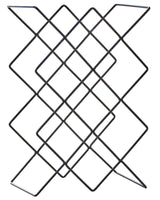 Wine Rack Black Iron 38 x 26 x 17 cm for Bottles Modern Style Kitchen Living Room Dining Room Beliani