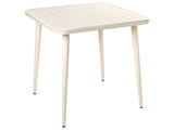 Garden Dining Table Light Beige Aluminium  80 x 80 cm Outdoor Furniture Modern Square Beliani