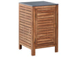 Outdoor Kitchen Cabinet Brown Acacia Wood 2 Shelves 1 Door Unit with Steel Top 50 x 50 x 83 cm Garden Kitchen Dining Beliani