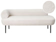 Left Hand Chaise Lounge Off-White Boucle Fabric Upholstery Metal Legs Living Room Modern Minimalist Design Beliani