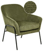 Armchair Green Polyester Upholstery Metal Frame Century Modern Beliani