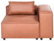 Corner 1-Seat Golden Brown Faux Leather Upholstered Modul Section Beliani