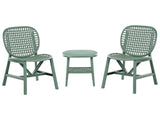 Garden Bistro Set Bar Green Table and Low Chairs Outdoor Set Modern Style Beliani