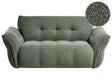 2 Seater Sofa Dark Green Boucle Upholstered Wooden Black Legs Living Room Cosy Furniture Beliani