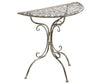 Garden Bistro Table Grey Metal Iron Frame 80 x 36 cm Tabletop Vintage Style Outdoor Beliani