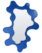 Wall Mirror Blue MDF 80x59 cm Irregular Shape Decorations Home Accessories Decorative Beliani