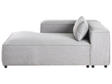 Right Hand Chaise Lounge Grey Fabric Modern Living Room Beliani