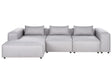 Modular Right Hand Sofa Grey Fabric Sectional Corner Couch Modern Minimalistic Living Room Beliani