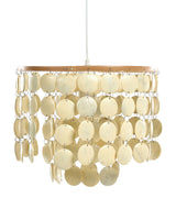 Chandelier Light Beige Coco Shells Pendant Lamp Boho Style Beliani