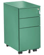 Storage Cabinet Green Metal with 3 Drawers Key Lock Castors Industrial Modern Home Office Garage Beliani