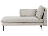 Right Hand Chaise Lounge Grey Fabric with Scatter Cushions Water Repellent Daybed Minimalistic Style Beliani