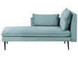 Right Hand Chaise Lounge Light Blue Fabric with Scatter Cushions Water Repellent Daybed Minimalistic Style Beliani