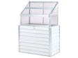 Balcony Greenhouse Off White Aluminium Elevated Garden Bed UV Protected Panels Beliani