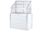 Balcony Greenhouse Off White Aluminium Elevated Garden Bed UV Protected Panels Beliani