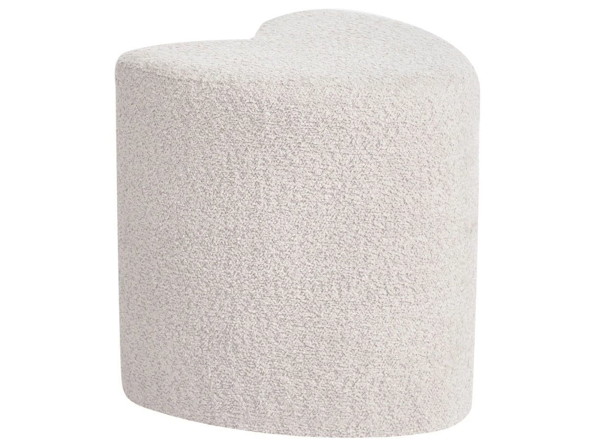 Pouffe Beige Chenille Upholstered Seat Heart Shaped Living Room Bedroom Beliani