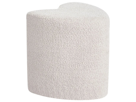 Pouffe Beige Chenille Upholstered Seat Heart Shaped Living Room Bedroom Beliani